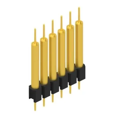 Pin header, 6 pole, pitch 2.54 mm, straight, black, MK 14 X 3 6 G - 1