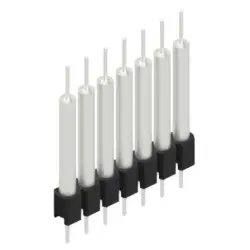 Pin header, 7 pole, pitch 2.54 mm, straight, black, MK 14 X 3 7 Z