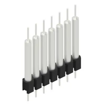 Pin header, 7 pole, pitch 2.54 mm, straight, black, MK 14 X 3 7 Z - 1