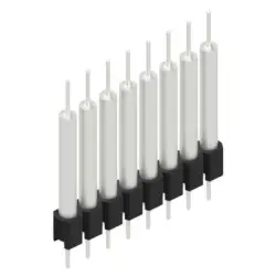 Pin header, 8 pole, pitch 2.54 mm, straight, black, MK 14 X 3 8 Z