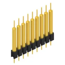 Pin header, 9 pole, pitch 2.54 mm, straight, black, MK 14 X 3 9 G