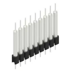 Pin header, 9 pole, pitch 2.54 mm, straight, black, MK 14 X 3 9 Z