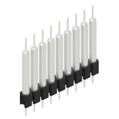 Pin header, 9 pole, pitch 2.54 mm, straight, black, MK 14 X 3 9 Z - 1