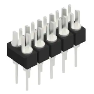 Pin header, 10 pole, pitch 2.54 mm, straight, black, MK 202 10 Z - 1