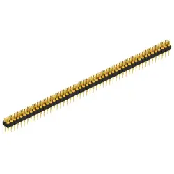 Pin header, 100 pole, pitch 2.54 mm, straight, black, MK 202 100 G