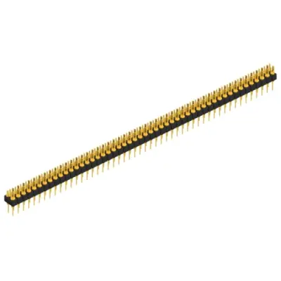 Pin header, 100 pole, pitch 2.54 mm, straight, black, MK 202 100 G - 1