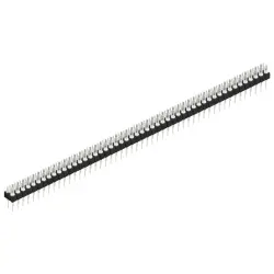 Pin header, 100 pole, pitch 2.54 mm, straight, black, MK 202 100 Z