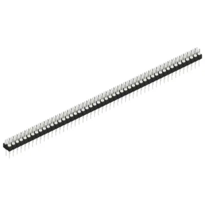 Pin header, 100 pole, pitch 2.54 mm, straight, black, MK 202 100 Z - 1