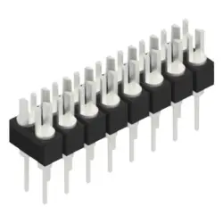 Pin header, 16 pole, pitch 2.54 mm, straight, black, MK 202 16 Z
