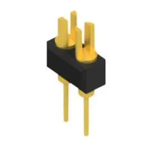 Pin header, 2 pole, pitch 2.54 mm, straight, black, MK 202 2 G - 1