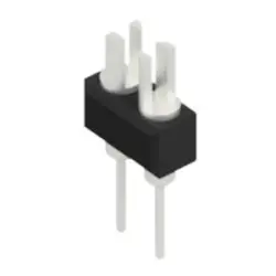Pin header, 2 pole, pitch 2.54 mm, straight, black, MK 202 2 Z