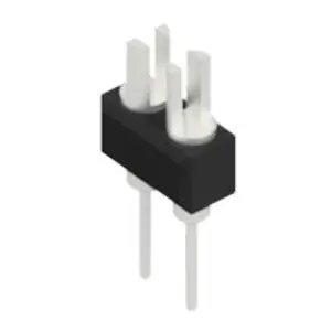 Pin header, 2 pole, pitch 2.54 mm, straight, black, MK 202 2 Z - 1