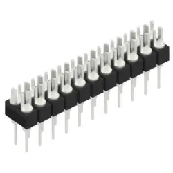 Pin header, 22 pole, pitch 2.54 mm, straight, black, MK 202 22 Z