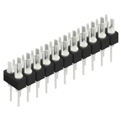 Pin header, 22 pole, pitch 2.54 mm, straight, black, MK 202 22 Z - 1