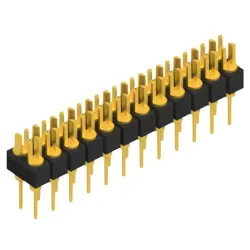 Pin header, 24 pole, pitch 2.54 mm, straight, black, MK 202 24 G