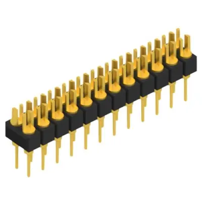 Pin header, 24 pole, pitch 2.54 mm, straight, black, MK 202 24 G - 1