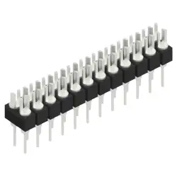 Pin header, 24 pole, pitch 2.54 mm, straight, black, MK 202 24 Z