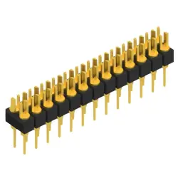 Pin header, 26 pole, pitch 2.54 mm, straight, black, MK 202 26 G