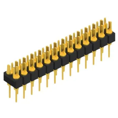 Pin header, 26 pole, pitch 2.54 mm, straight, black, MK 202 26 G - 1