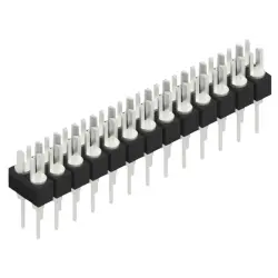 Pin header, 26 pole, pitch 2.54 mm, straight, black, MK 202 26 Z