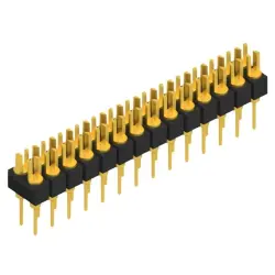 Pin header, 28 pole, pitch 2.54 mm, straight, black, MK 202 28 G