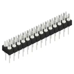 Pin header, 28 pole, pitch 2.54 mm, straight, black, MK 202 28 Z