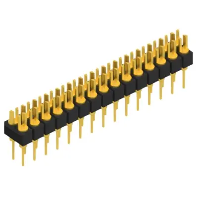Pin header, 30 pole, pitch 2.54 mm, straight, black, MK 202 30 G - 1