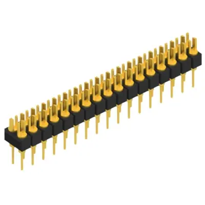Pin header, 34 pole, pitch 2.54 mm, straight, black, MK 202 34 G - 1