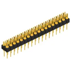 Pin header, 36 pole, pitch 2.54 mm, straight, black, MK 202 36 G