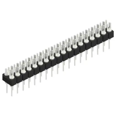 Pin header, 36 pole, pitch 2.54 mm, straight, black, MK 202 36 Z - 1