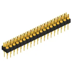 Pin header, 38 pole, pitch 2.54 mm, straight, black, MK 202 38 G