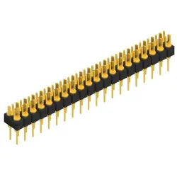 Pin header, 40 pole, pitch 2.54 mm, straight, black, MK 202 40 G