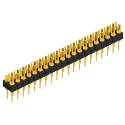 Pin header, 40 pole, pitch 2.54 mm, straight, black, MK 202 40 G - 1