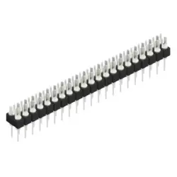 Pin header, 42 pole, pitch 2.54 mm, straight, black, MK 202 42 Z