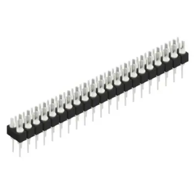 Pin header, 42 pole, pitch 2.54 mm, straight, black, MK 202 42 Z - 1