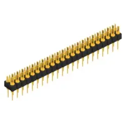 Pin header, 44 pole, pitch 2.54 mm, straight, black, MK 202 44 G