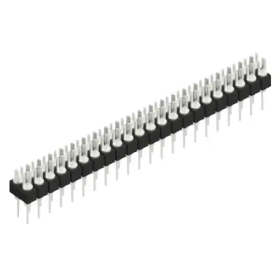Pin header, 44 pole, pitch 2.54 mm, straight, black, MK 202 44 Z - 1