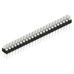 Pin header, 46 pole, pitch 2.54 mm, straight, black, MK 202 46 Z