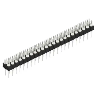 Pin header, 46 pole, pitch 2.54 mm, straight, black, MK 202 46 Z - 1