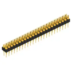 Pin header, 48 pole, pitch 2.54 mm, straight, black, MK 202 48 G