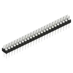 Pin header, 48 pole, pitch 2.54 mm, straight, black, MK 202 48 Z