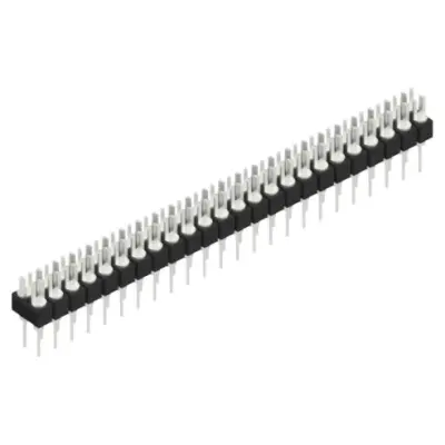 Pin header, 48 pole, pitch 2.54 mm, straight, black, MK 202 48 Z - 1