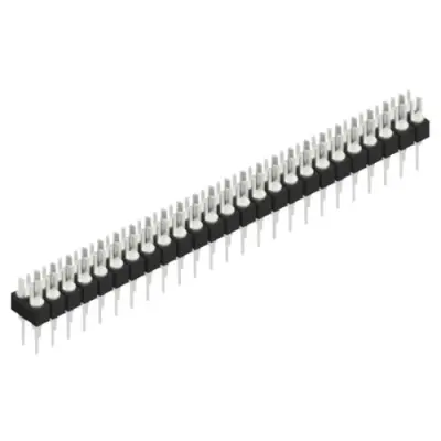 Pin header, 50 pole, pitch 2.54 mm, straight, black, MK 202 50 Z - 1