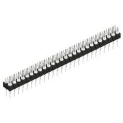 Pin header, 52 pole, pitch 2.54 mm, straight, black, MK 202 52 Z