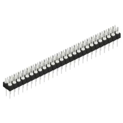 Pin header, 52 pole, pitch 2.54 mm, straight, black, MK 202 52 Z - 1