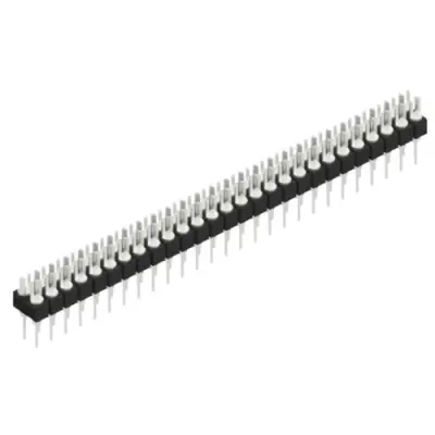 Pin header, 54 pole, pitch 2.54 mm, straight, black, MK 202 54 Z - 1