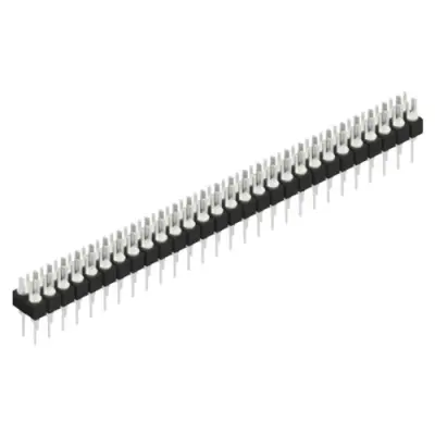 Pin header, 56 pole, pitch 2.54 mm, straight, black, MK 202 56 Z - 1