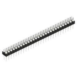 Pin header, 56 pole, pitch 2.54 mm, straight, black, MK 202 56 Z
