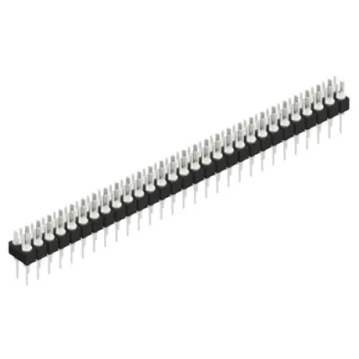 Pin header, 58 pole, pitch 2.54 mm, straight, black, MK 202 58 Z - 1