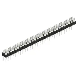 Pin header, 58 pole, pitch 2.54 mm, straight, black, MK 202 58 Z